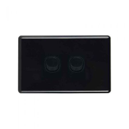 N/SW2/BLK - 2 Gang 16 Amp Switch Black