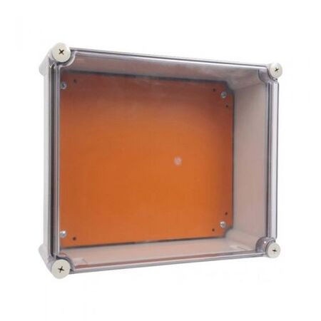 AT-2020 - 200MM H X 200MM W X 130MM D  IP66 - ABS/PC Polycarbonate Clear Lid Enclosure