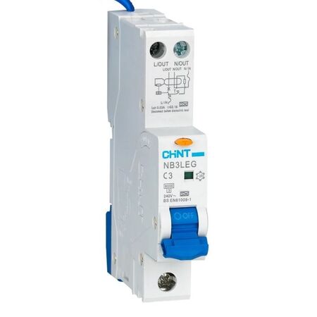 RCBO 1P+N 6ka 25a 30ma Type A w/Tail C Curve SB