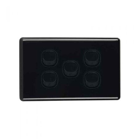 N/SW5/BLK - 5 Gang 16 Amp Switch Black
