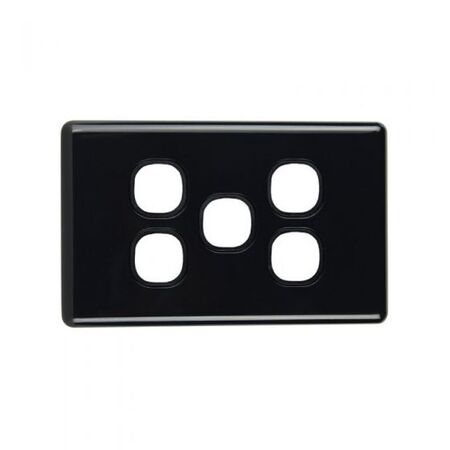 SW5PL/BLK - 5 Gang Less Mech Black