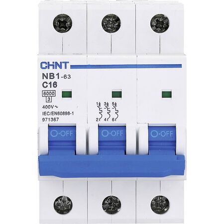 MCB 3pole 6ka 40a C Curve