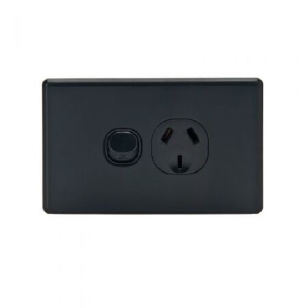 N/GPO1/BLK - Single 10 Amp Black