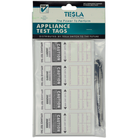 T-TAG BLACK - Appliance Test Tags - BLACK