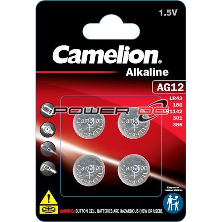 CAMELION ALKALINE LR43/AG12-CS BP4 CAMELION ALKALINE LR43/AG12-CS BP4