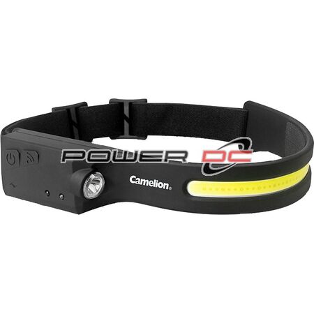 CAMELION RECHARGEABLE HEAD LIGHT-HIGH BRIGHT COB LIGHT-black head band