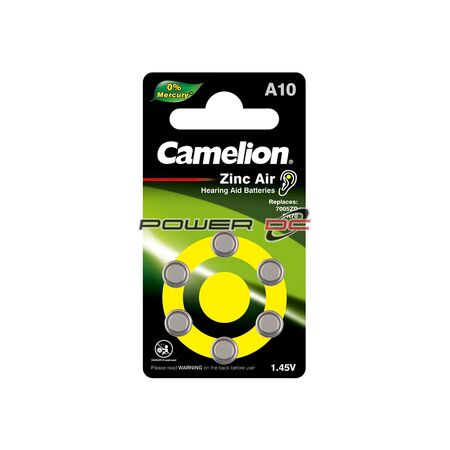 CAMELION A10 ZINC AIR 1.45V PACK OF 6