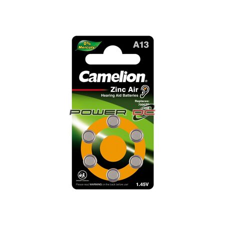 CAMELION A13 ZINC AIR 1.45V PACK OF 6