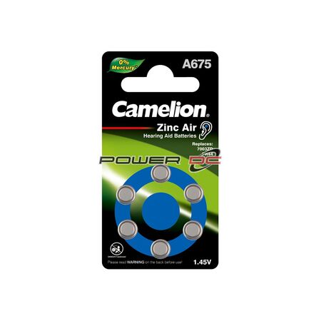 CAMELION A675 ZINC AIR 1.45V PACK OF 6