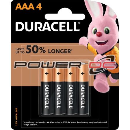 DURACELL AAA SIZE ALKALINE BP4