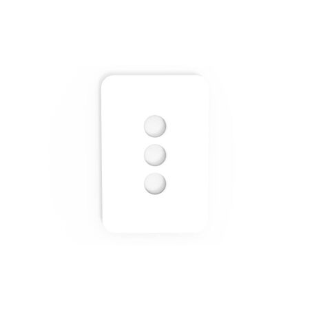 PIXIE AMBIENCE WALL & FACE PLATES - MATT WHITE  FACE PLATE ONLY