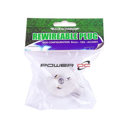 ULTRACHARGE REWIREABLE PLUG 10A 240V - SIDE ENTRY