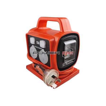 ULTRACHARGE 15A 4 WAY RCD SAFETY POWER BLOCK 15A PLUG