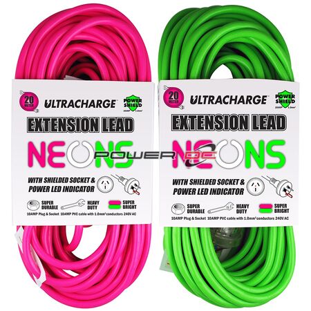 ULTRACHARGE NEONS 20M HEAVY DUTY EXT LEAD