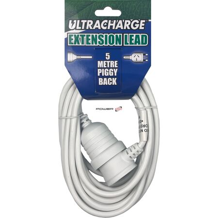 ULTRACHARGE 5M EXTENSION LEAD WITH PIGGY BACK PLUG
