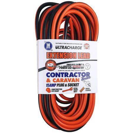 ULTRACHARGE CONTRACTOR/CARAVAN SUITABILITY LEAD 30M 15A ULTRACHARGE CONTRACTOR/CARAVAN SUITABILITY LEAD 30M 15A
