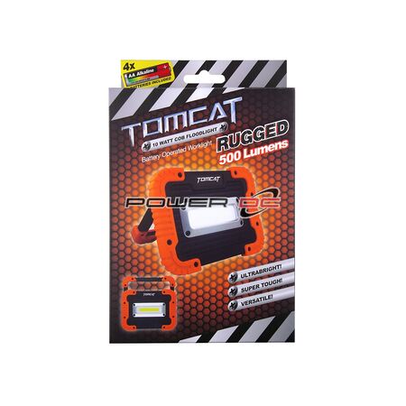 TOMCAT 10 WATT 'RUGGED' COB LED FLOODLIGHT INC. AA BATT