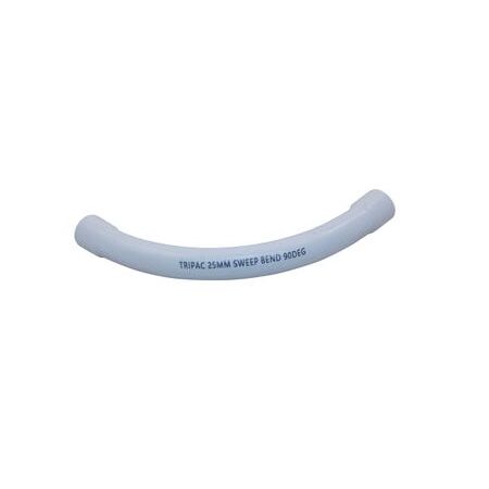 Fitting Sweep Bend 90 Degree Communications 25mm White