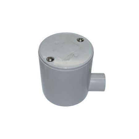 Junction Box Deep 1 Way Entry PVC 20mm Grey