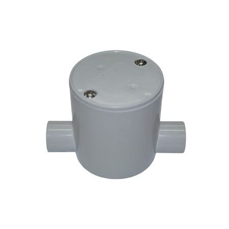 Junction Box Deep 2 Way Entry PVC 20mm Grey