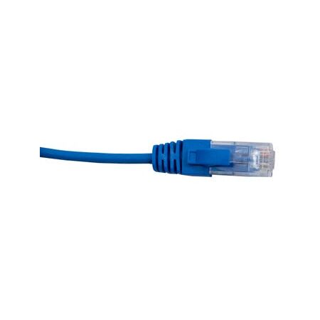 Cabac 0.3 Metre 4 Pair Unshielded RJ45 - RJ45 Slim Cat6 Blue Patch Lead