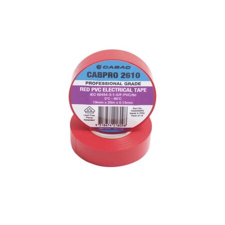 CABPRO PVC Electrical Tape 2610 - Red 19mm x 20m