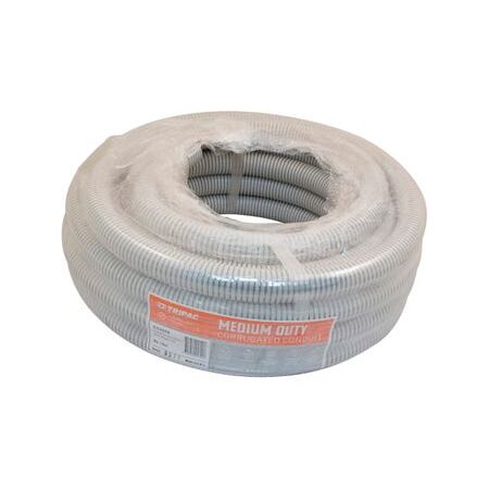 Tripac Medium Duty PVC Corrugated Conduit Grey 25mm X 10m