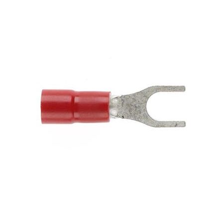 Forked Spade 4mm Red Dg