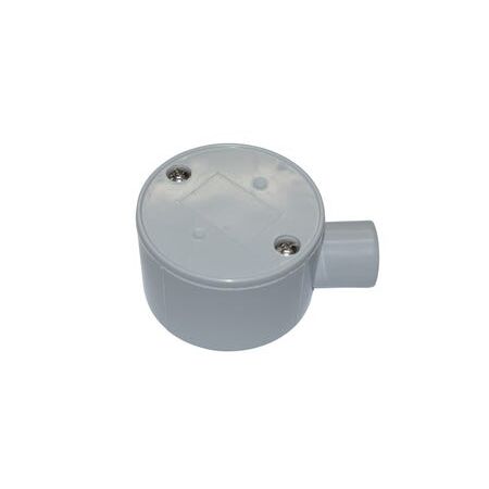 Shallow Junction Box 1-Way Entry 25mm Grey