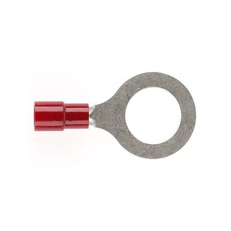 PRE-INSULATED RING TERMINAL (0.5-1.6MM CABLE) RED 10MM STUD DOUBLE GRIP