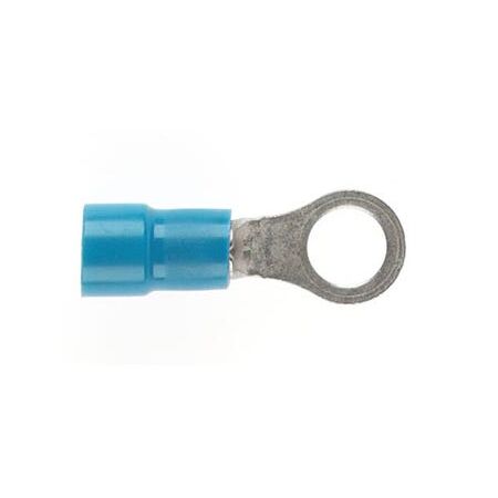 PRE-INSULATED RING TERMINAL (1.0-2.6MM CABLE) BLUE 5MM STUD DOUBLE GRIP