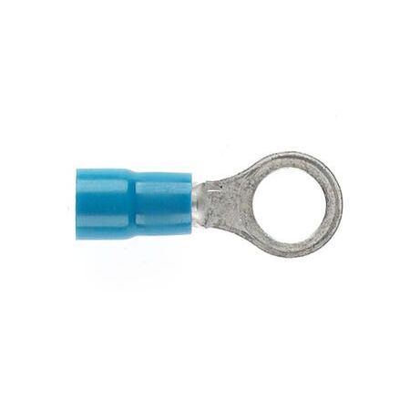 PRE-INSULATED RING TERMINAL (1.0-2.6MM CABLE) BLUE 6MM STUD DOUBLE GRIP