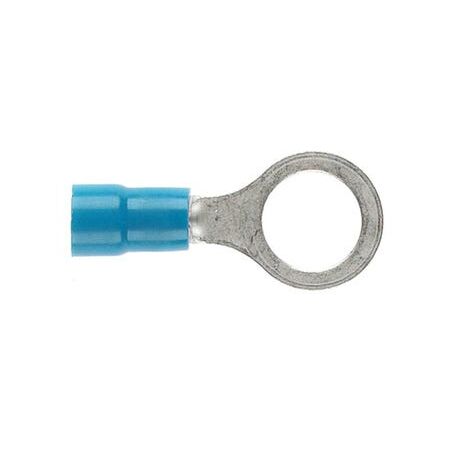 PRE-INSULATED RING TERMINAL (1.0-2.6MM CABLE) BLUE 8MM STUD DOUBLE GRIP