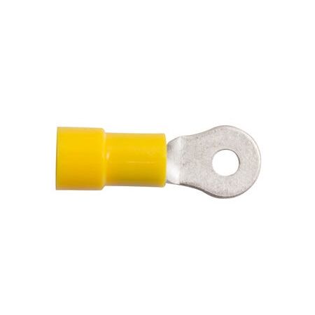 PRE-INSULATED RING TERMINAL (2.5-6.0MM CABLE) YELLOW 3MM STUD