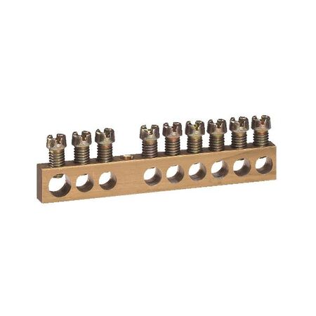 20 Way Screw Terminal Block | 157mm Length | 100A Max | Brass & Zinc by Legrand