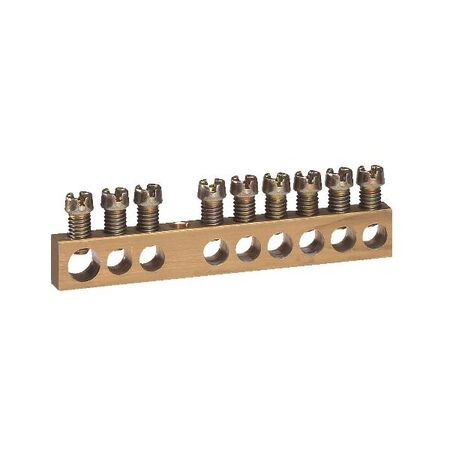 26 Way Screw Terminal Block | 192mm Length | 100A Max | Brass & Zinc by Legrand
