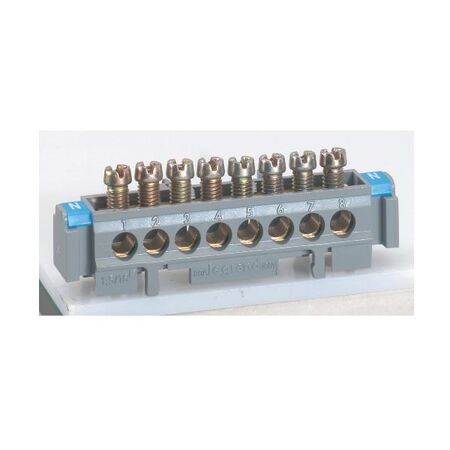 5 Way Terminal Block | 100A Max | Brass & Zinc-Plated | Mounted Support by Legrand