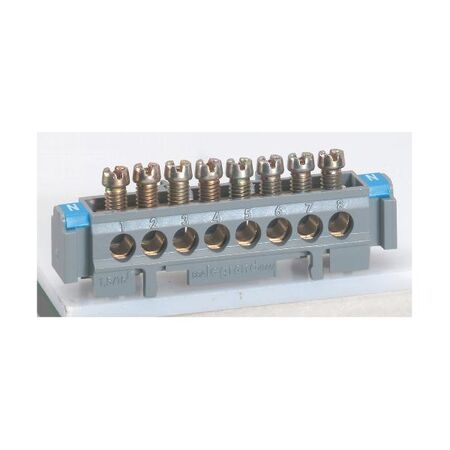 17 Way Terminal Block | 400V 100A | Pre-installed Support | Brass & Zinc by Legrand