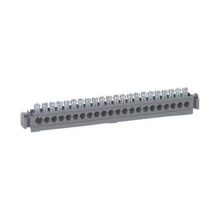 22 Way Terminal Block | 100A Max | Brass & Zinc-Plated | Mounted Support by Legrand