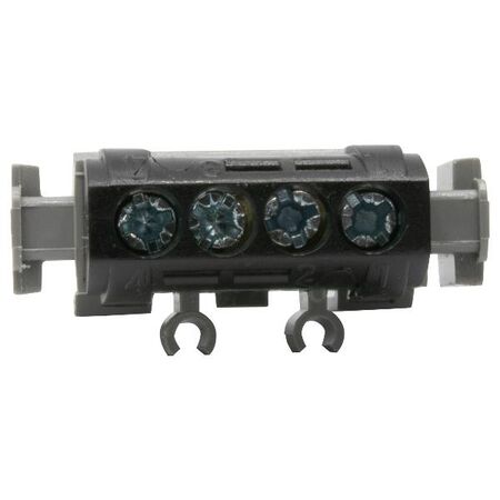 4 Way Terminal Block | IP2X Rated | Black Cover | 100A Max by Legrand