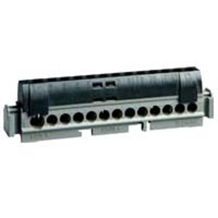 13 Way Terminal Block | IP2X Protection | Black Cover | Mounted Support by Legrand