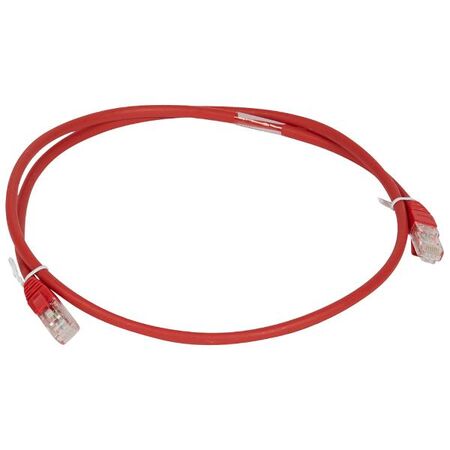 Cat6A U/UTP RJ45 Patch Cord 1m | High-Speed Data | Red by Legrand