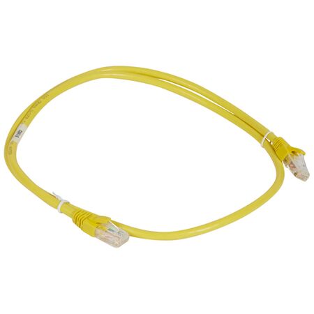 Cat6A RJ45 U/UTP Patch Cord 1m | 10 Gbit/s | Yellow PVC by Legrand