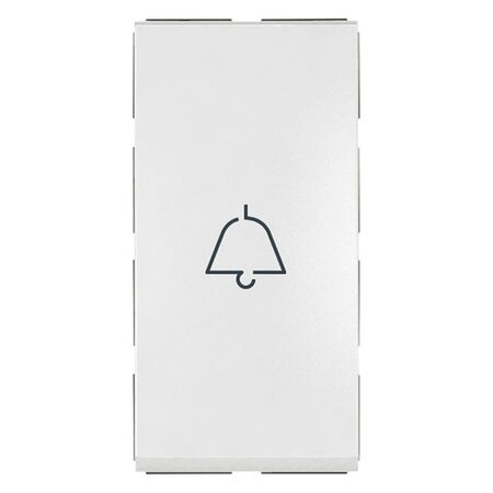 Push Button Switch 1-Way | 6A 250V AC | Bell Symbol | White by Legrand