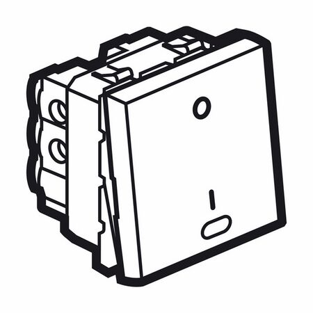 Rocker Switch 2-Way Double Pole | 20A 250V | Red LED Indicator | White Finish by Legrand