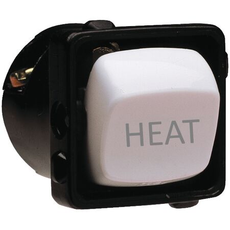 10A Single Pole Rocker Switch | HEAT Engraved | White Finish by Legrand