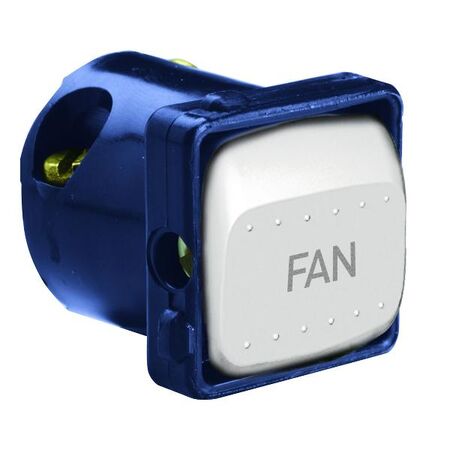 Rocker Switch Mechanism 2 Way 16A | 250V AC | 'Fan' Engraved White by Legrand