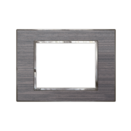 Arteor Cover Plate Reflective Grey Oak | Wood Series | Aluminium Trim by Legrand