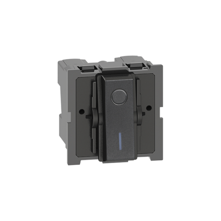 Double Pole 32AX Switch | 1 Way | 2 Modules | Black by Legrand