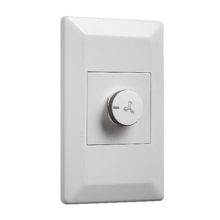 Vertical Fan Controller 1 Gang 3 Speed | 100VA Load | White Finish by Legrand